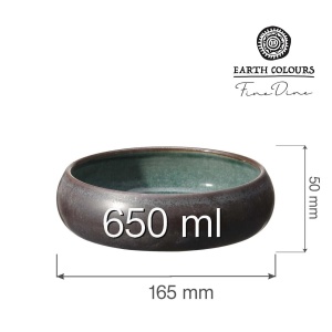 Bol Goro Brown Green 165mm, 650ml Fine Dine - Img 2