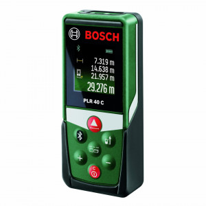 Bosch PLR 40 C lézeres távolságmérő, 40 m, ± 2 mm pontosság, 4 s mérési idő, 635 nm-es lézerdióda