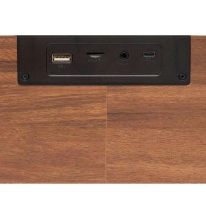 Boxa bluetooth incinta lemn, ideala birou, living, sunet clar, 10W, SAL RRT7 - Img 5