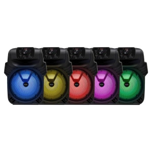 Boxa portabila, sistem audio pe 2 cai, subwoofer bass-reflex, Bluetooth, radio FM, afisaj digital, efect de lumina LED, SAL PAR20BTC - Img 4