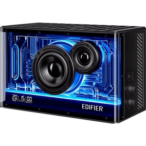 Boxa profesionala GAMING, lumini RGB, 40W, bluetooth 5.3, USB-A, USB-C, AUX, ecran LCD, Edifier QD35-BK - Img 8