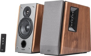 BOXE EDIFIER 2.0, RMS: 60W (2 x 13W, 2 x 17W), telecomanda wireless, volum, bass, treble, dual RCA, brown, "R1600TIII"