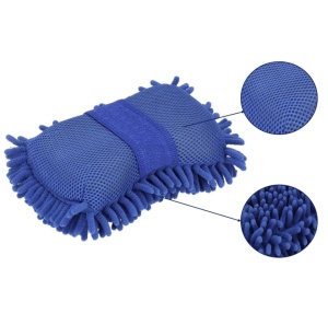 Burete microfibra spalat auto, 2 fete, 22x12x7 cm, 1200 g/m², Dedra - Img 1