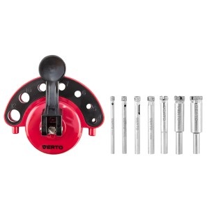 Burghie diamantate cu suport ghidare, 4-12mm - set 8 buc