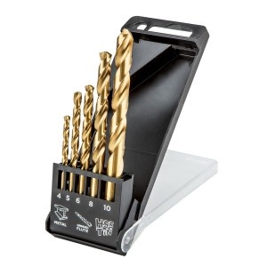 Burghiu metal HSS-TiN, 4,0 - 10 mm / set de 5 buc.