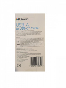 Cablu incarcare, date, USB-A la USB-C, 1m, alb, Polaroid - Img 2