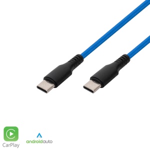 Cablu incarcare USB C-C, 2,1A, 1m, albastru