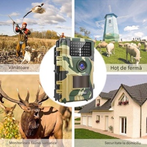 Camera supraveghere animale salbatice, FULL HD, 14MP, 42 led infrarosu, detectie miscare, time lapse, ecran LCD, AKASO - Img 7