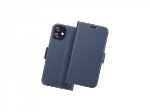 Carcasa telefon flip pentru Apple Iphone 12 mini 5.4" 2020, albastru inchis, Holidi - Img 1
