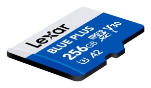 Card de memorie Lexar BLUE PLUS, microSDXC, 256GB, UHS-I, C10/A2/U3 (V30) + Adaptor SD "LMSBLPL256G-BNANG" - Img 4