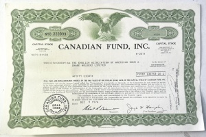 Certificat Canadian Fund, Inc. (SUA, 1976)