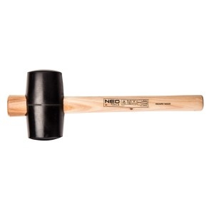 Ciocan cauciuc 75 mm, 680 g, maner lemn