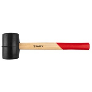 Ciocan de cauciuc 60 mm/400 g, miner din lemn