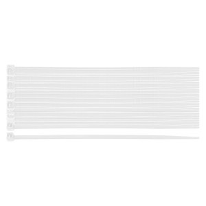 Coliere plastic EXTREME 2,5 × 80 mm, alb, 100 buc.