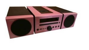 Combina muzicala mini, micro-sistem Yamaha CRX-040 / MCR-040, redare USB, CD, Ipod, radio, aux, roz, second hand - Img 6