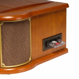 Combina muzicala tip RETRO, cd-player, usb, tunner, aux, caseta, pick-up, cutie lemn, Denver MRD-51 - Img 5