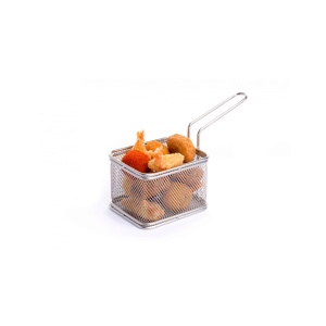 Cos servire Mini-fry pentru cartofi prajiti, Hendi, otel inoxidabil, 12x10x(H)8 cm - Img 2