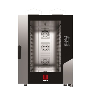 Cuptor pe gaz cu abur cu convectie Millennial Black Mask Bakery, 16 tavi 600x400 mm Tecnoeka, 230V/700W, 18kW, 850x1035x(H)1231mm