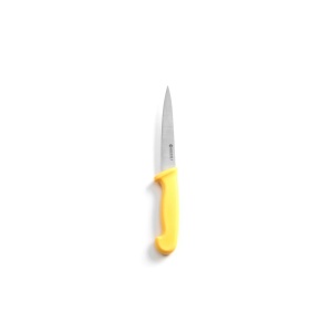 Cutit bucatarie, 15/30 cm, lama inox grosime 0.9 mm, ideal pt filetat, maner galben, respecta normele de igiena HACCP, Hendi, potrivit si pentru uz profesional