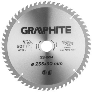 Disc circular cu varfuri HM 235x30mm, 60 dinti