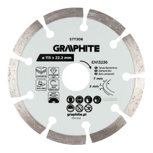 Disc de taiere diamantat, segmentat, 230 x 22,22 mm, taiere uscata si umeda