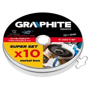 Disc taiere pentru metal 115 x 1,0 x 22,2 mm, 41 A60-T-BF, INOX, 10 buc. /s - Img 4