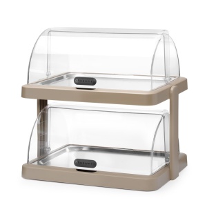 Display racire rolltop bej dublu, cu 4 elemente de racire