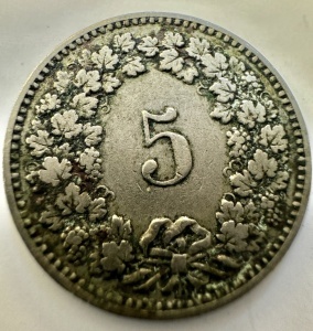 ELVETIA - 5 RAPPEN 1898 - Img 2