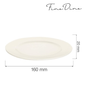 Farfurie Fine Dine, Crema 160 mm - Img 2