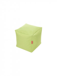 Fotoliu taburet cub premium, exterior rezistent la ardere, 43 x 43 x 43cm, verde, interior perle polistiren, KAIKOO - Img 3