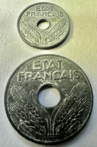 FRANTA - REGIMUL DE LA VICHY - 10/20 CENTIMES( 1942-1943 ) - Img 2
