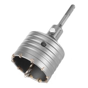 Freza 80 mm, 8 dinti widia cu adaptor SDS+ si burghiu pilot
