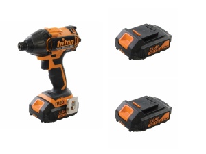 Fúrógép és csavarhúzó, akkumulátoros fúrógép, 2 x 20V 2Ah akkumulátor, kefe nélküli motor, 180Nm, 2200 rpm, Triton