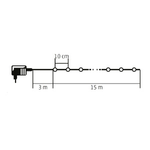 Ghirlanda DOT LED, 15 m, alb cald - Img 2