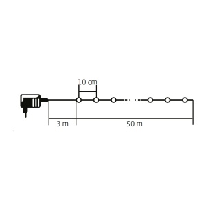 Ghirlanda DOT LED, 50 m, alb cald - Img 2