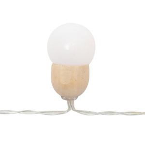 Ghirlandă luminoasă cu LED-uri, alimentată cu baterii, 20 LED-uri albe calde - Img 2