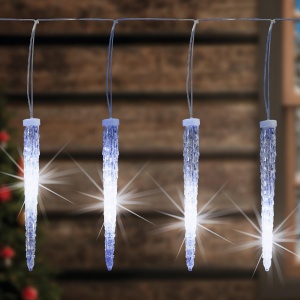 Ghirlanda sloi de gheata, 240 LED alb rece, adaptor de retea IP44 - Img 1