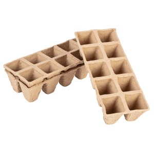 Ghivece mici din turba (2x5 gauri) 22 x 8,5 x 5,5 cm,10 bucati