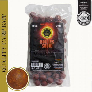 Horgászcsali SQUID prémium oldódó bojli, eredeti receptúra, legjobb eredmények, 10Kg, 20mm-es golyó, CRP