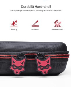Husa de transport si de protectie pentru console jocuri portabile, spatii multiple de stocare, protectie ecran, compatibil cu Nintendo Switch 2 - Img 2