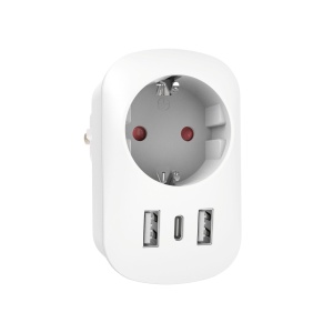 Încărcător USB de rețea, 3,4 A, cu priză de rețea, 1x USB-C, 2x USB-A