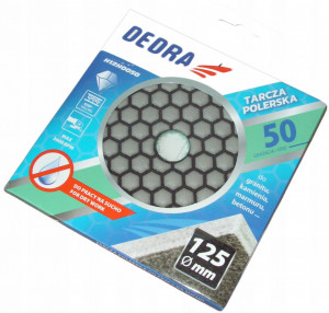 Kerék csiszolt csiszolólapáttal, szemcseméret 50 , 125mm, gyémántcsiszolás, Dedra - Img 4