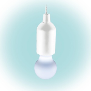 Lampă cu LED, comutator cu şnur, alb, 4,5V - Img 1