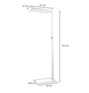 Lampa de podea PREMIUM, reglabila, iluminare LED, senzor de miscare, inaltime 1.97m, ideal birou, institutii, scoala, Arcchio - Img 4