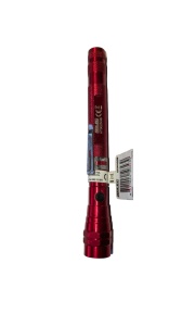 Lantena telescopica 45cm, LED, corp aluminiu, varf si spate magnetic, functionare 4 x baterii LR44, AG13, ROSU, Arlec - Img 2