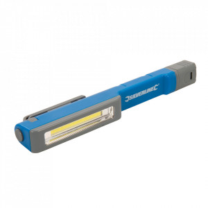 Lanterna portabila mini, LED COB, 1.5W, 150 lumeni, laterala magnetica, clips, Silverline - Img 4