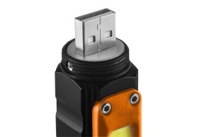 Lanterna reincarcabila USB, 3.7V Li-Ion, 300 lm 2 in 1 CREE XPE + COB, LED - Img 2