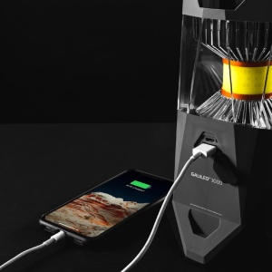LED kemping zseblámpa, hordozható, újratölthető akkumulátorral vagy elemekkel, 1000lm, fehér fény 360/120 fokban vagy piros, IPX4, fekete, power bank funkció, Nebo Galileo 1000 NEB-LTN-0004-G - Img 7