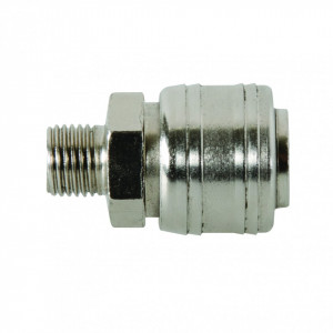 Légvezeték gyorscsatlakozó , 1/4 " , külső menet , Silverline Euro légvezeték külső menetes gyorscsatlakozó - Img 2