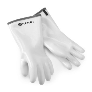 Manusi cu strat de silicon HENDI albe set 2 buc. lungime 330 mm